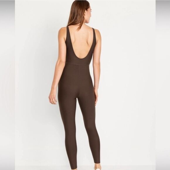 Old Navy Brown Powersoft Go Dry Sleeveless Jumpsuit Size XL Tall - Picture 7 of 8